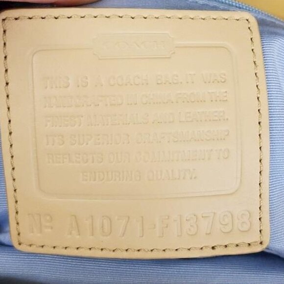 Coach w/ COA Signature Soho Pleated Sateen Multicolor Print Purse Tote -F13798 - Picture 7 of 8